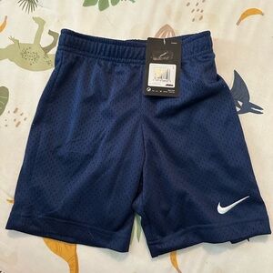 Nike Dark Blue Mesh Shorts with White Logo